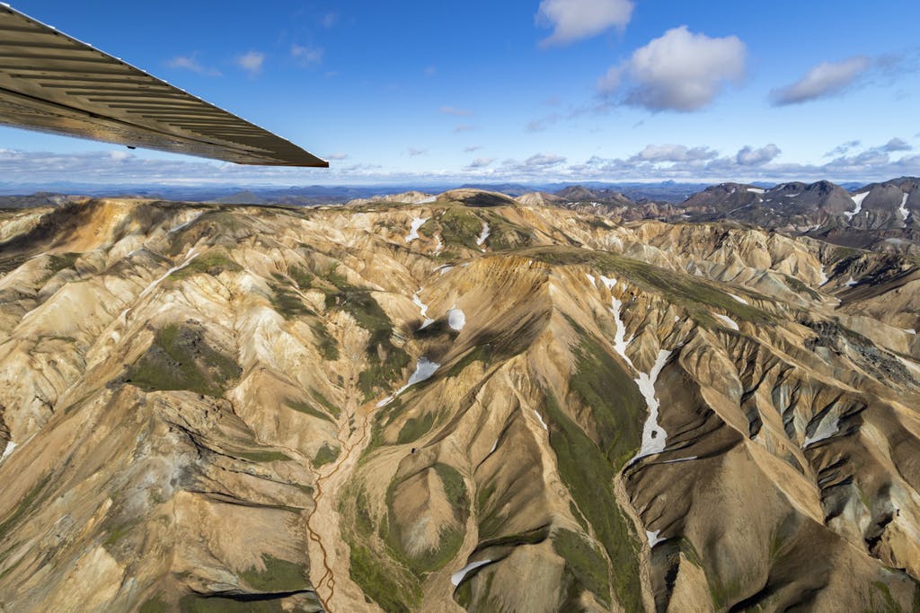 Landmannalaugar Above Airplane Tour